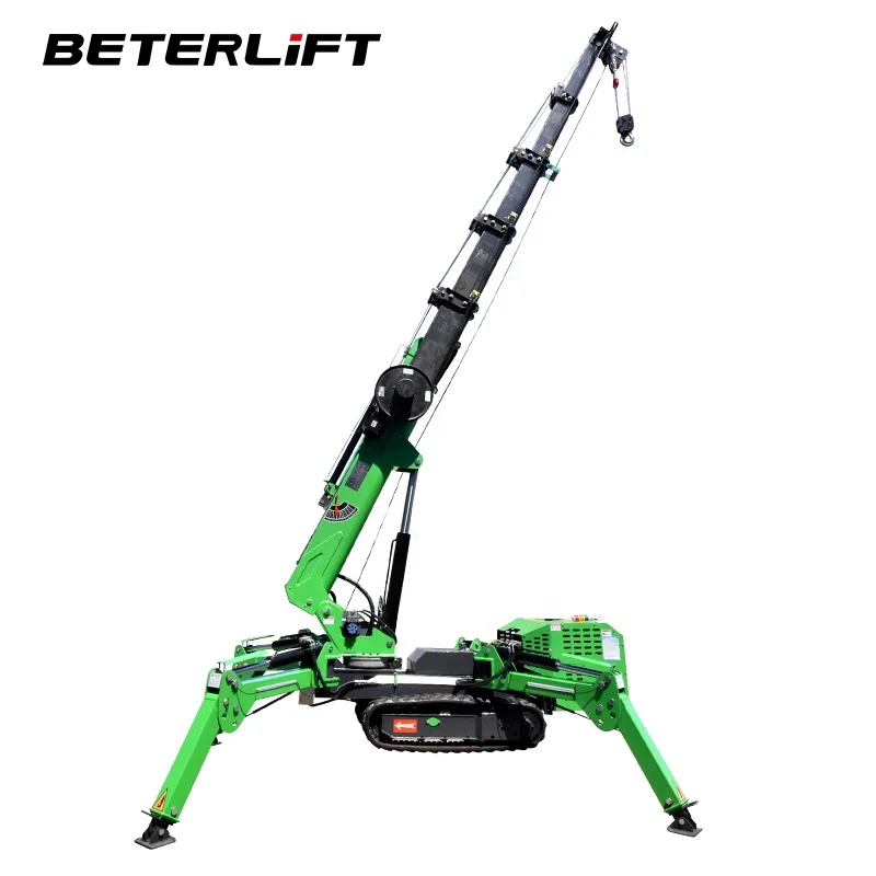 3 Ton 5ton 8ton 10ton 12ton 14ton 16ton Telescopic Boom 360 Degree Mini Crawler Hydraulic Crane Lifting 14m 24M with Fly JIB