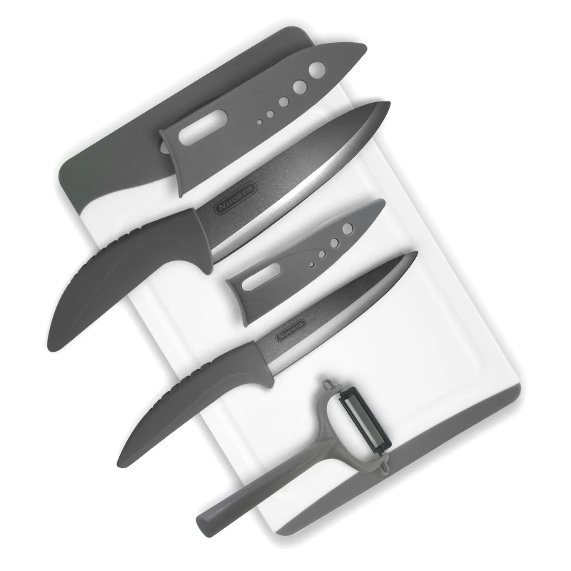 4 Pieces Ceramic Chef Knife and Paring Set of Kitchen Knives