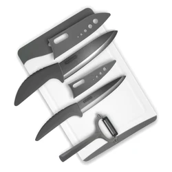4 Pieces Ceramic Chef Knife and Paring Set of Kitchen Knives