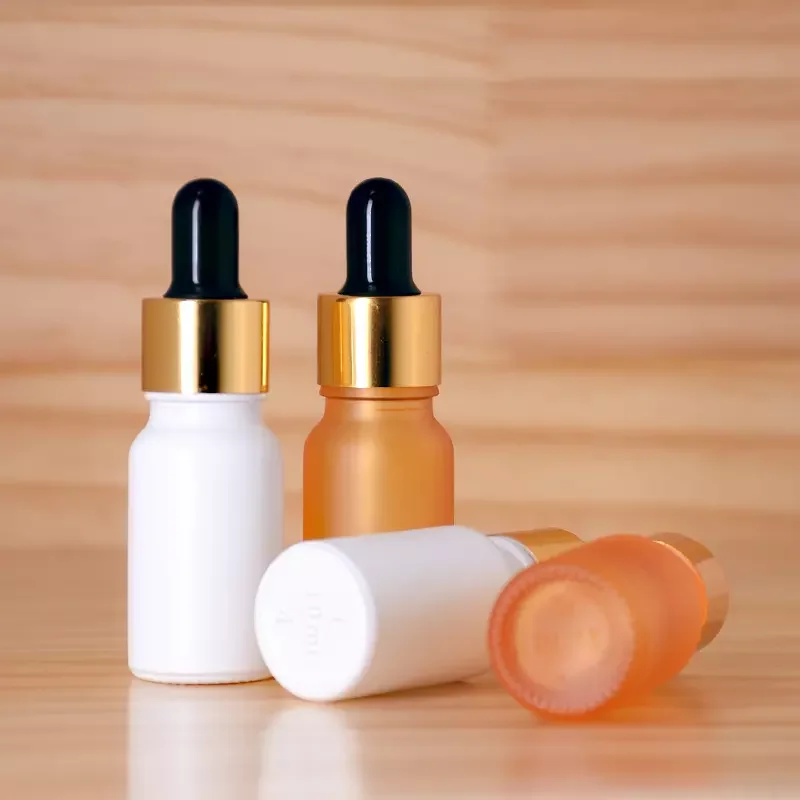 5ml to 100ml clear Glass Dropper Bottle with Golden screw cap Essential Oil Glass pipette vial for Lab experiment