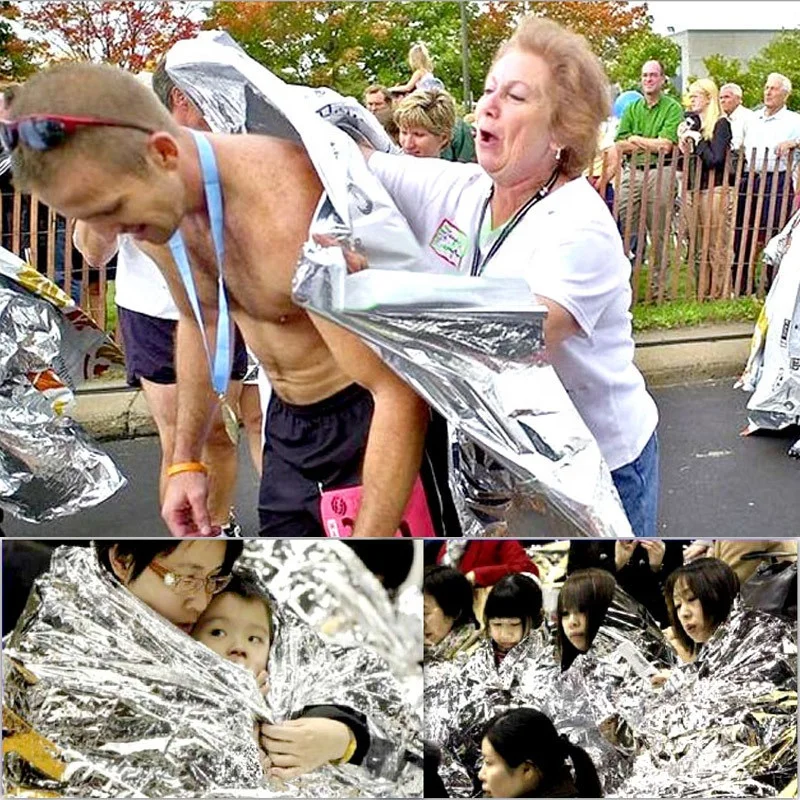 IRONDONKEY Outdoor Folding 210 * 160CM Emergency Blanket Protective Warmth First Aid Sleeping Bag