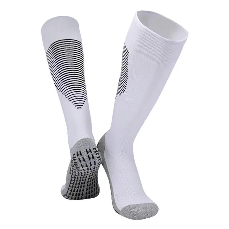 Football socks that absorb moisture and prevent slipping over the knee thick socks and adhesive socks