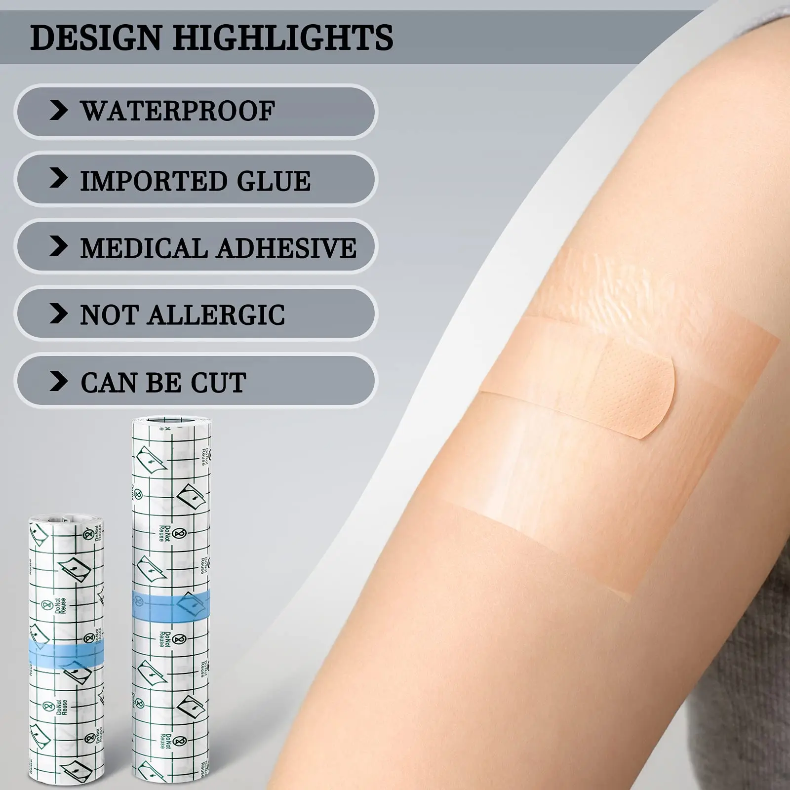 Showerproof Transparent Adhesive Film Dressings Clear Wound Bandages Protectors for Shower Tatoo