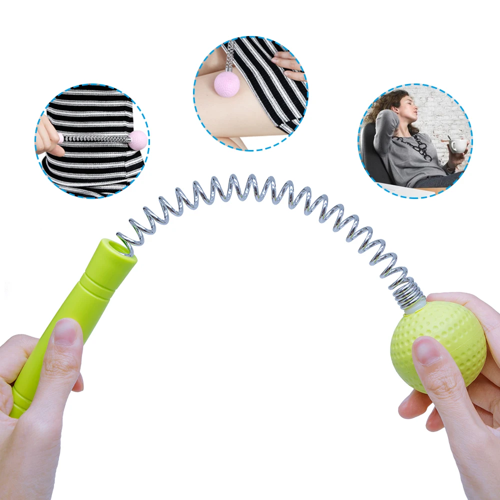 Body Stress Reliever Retractable Handle Golf Ball Massage Hammer Pain Relief