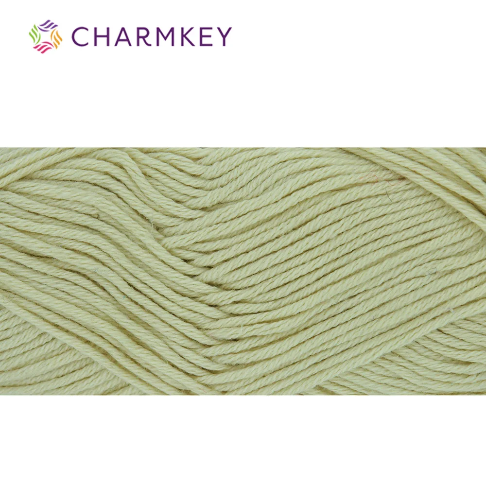 Мягкая удобная трикотажная пряжа Charmkey из хлопка и льна для вязания шапки