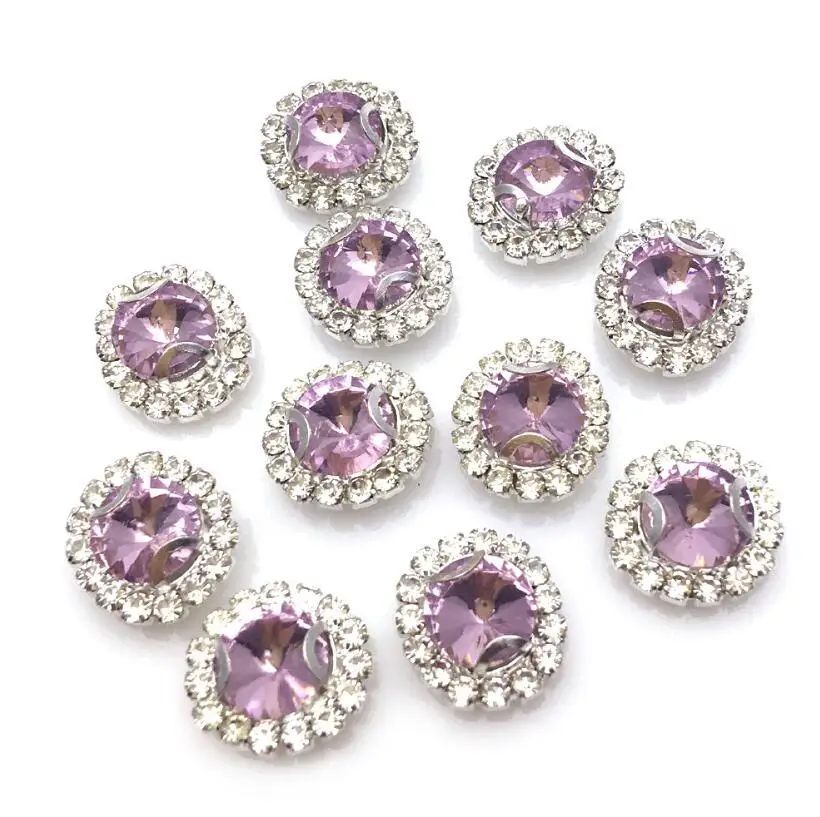 Sewing crystal button dress black big chinese custom coat fancy decorative metal rhinestone customized buttons for women clothes