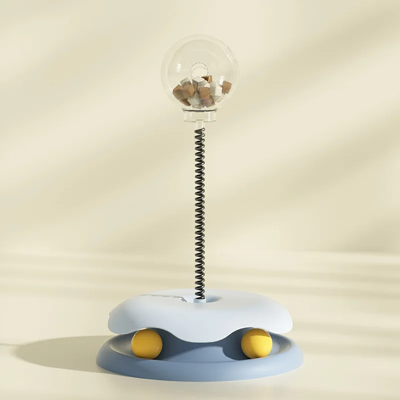 Turntable Leaky Food Ball and Cat-Teasing Interactive Unique Cat Stick Pet Electronic Oem Supplies Toys Usa
