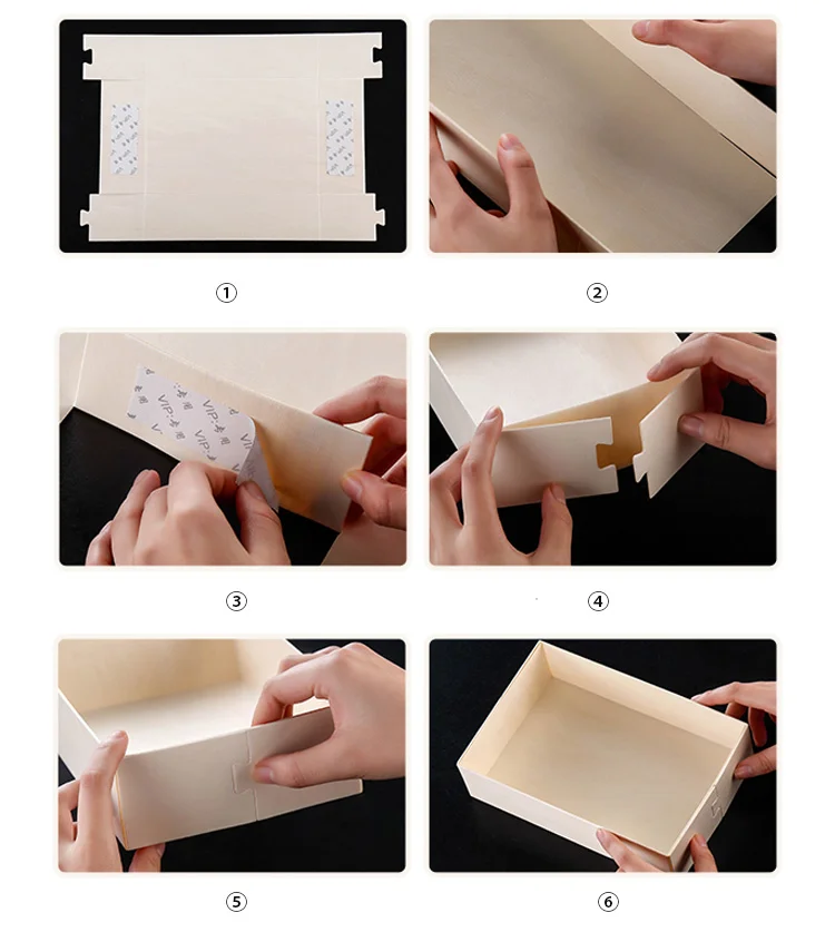 Bio-degradable Disposable Takeaway Wooden Food Box for Food Container Packaging Sushi Pastry Dessert Box