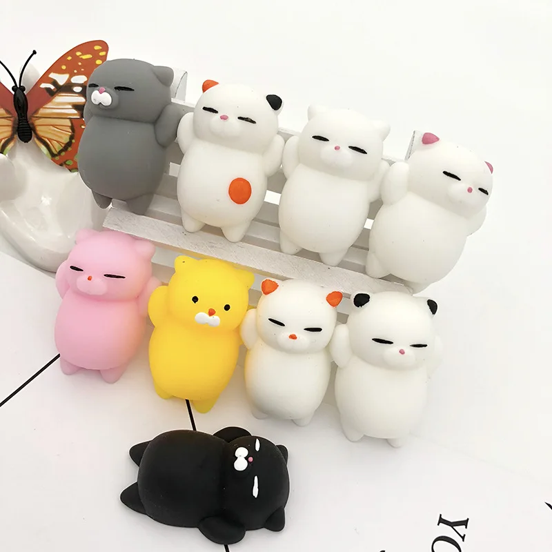 
2020 Amazon Hot Sale Fashion Fidget Toy Mini Anti-stress Mochi Squishy Sticky Animal Toy 