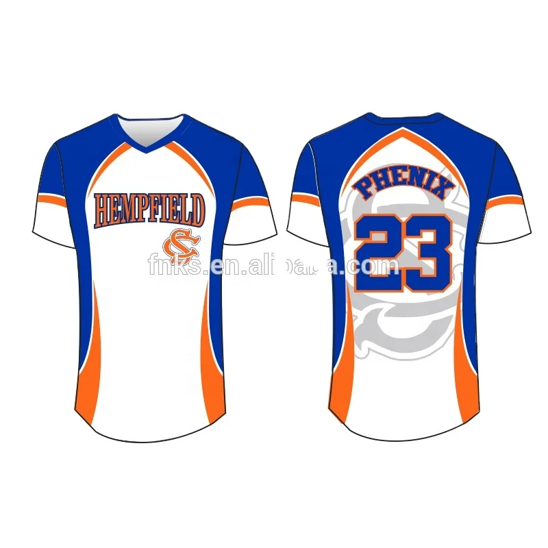 High quality China custom kids sublimation baseball jerseys,no MOQ