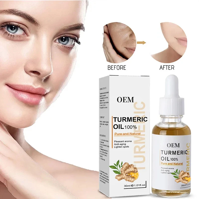 New Turmeric Essence Facial Essence Anti-Aging and Acne Mark Fade with Ginger Pure Essential Oil Gently Moisturizing Skin