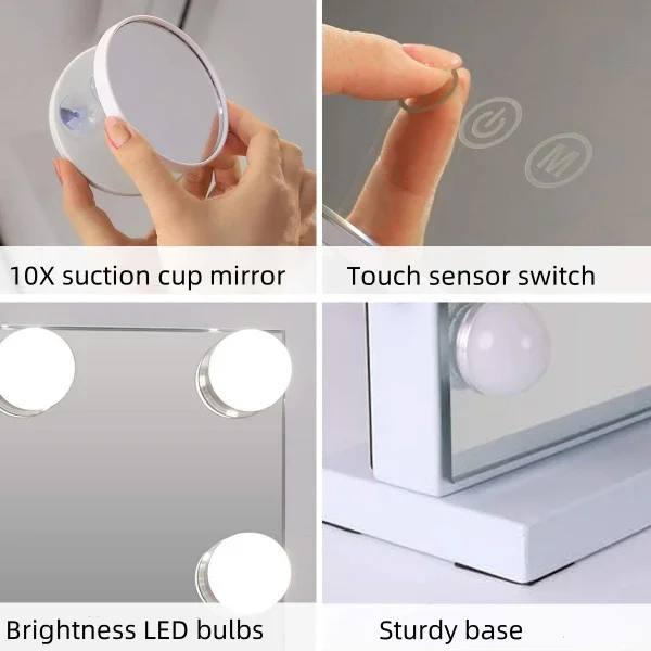 15  Bulbs Hollywood Lighted Vanity Mirror