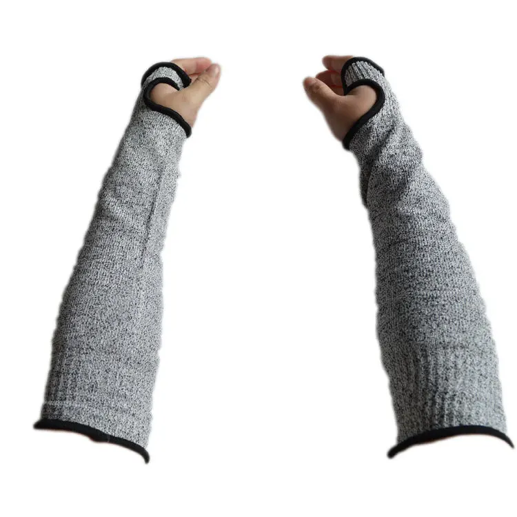 Five-Stage Anti-Cut Protective Security Sleeves Reinforced Anti-Cut Arm Guards with Velcro Thumb Buckle Safety Gloves