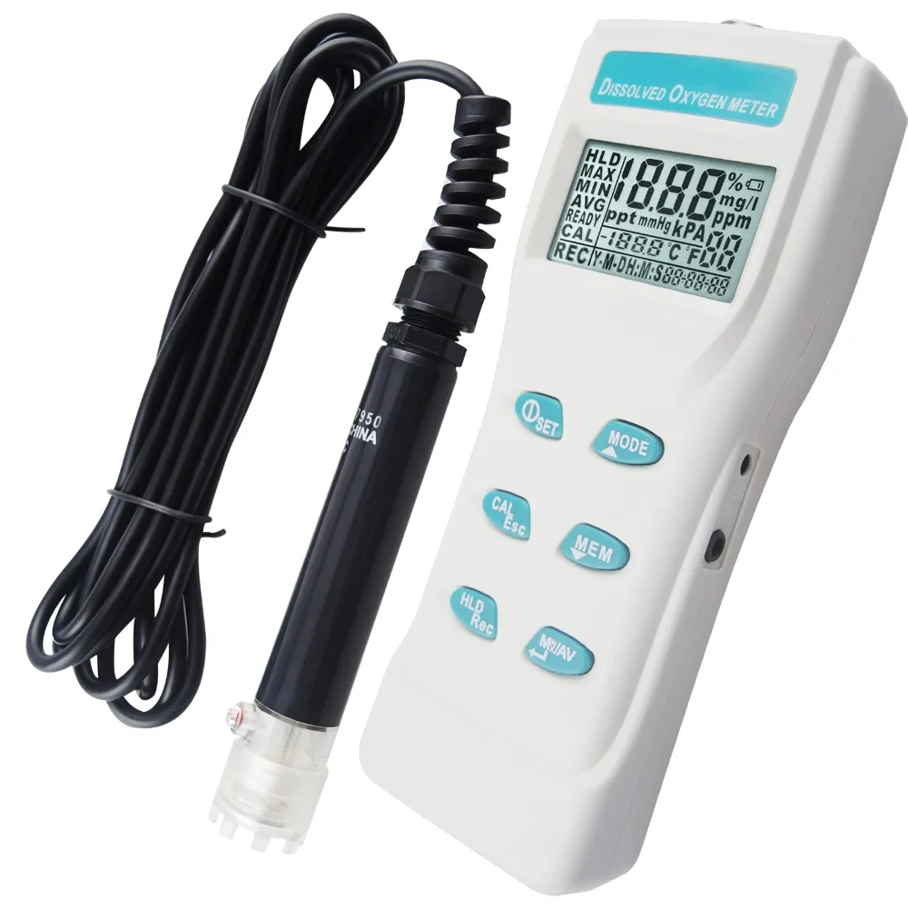 
DO-8403 AZ Professional Digital Large LCD Display Dissolved Oxygen DO Meter Tester 0~199.9% 0~19.99 PPM 0~19.99 mgI Range 