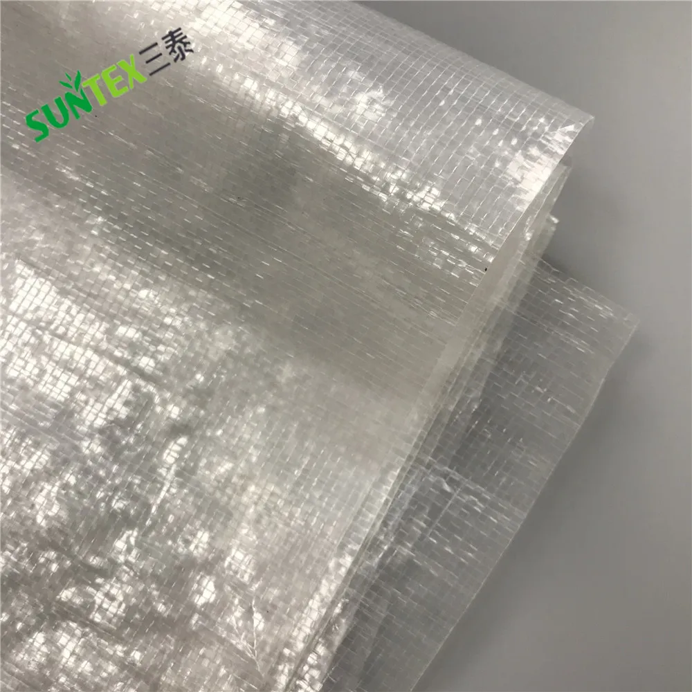 UV Protection Clear Woven Greenhouse Film Orchards Plants Protective Rains Proof Poly Tarpaulin 12*50M