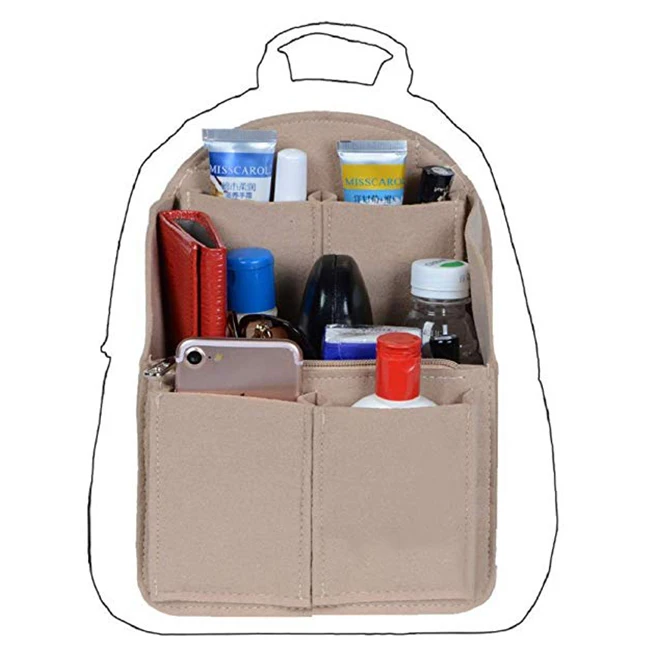 Lightweight sturdy felt backpack organizer insert Bag organizer