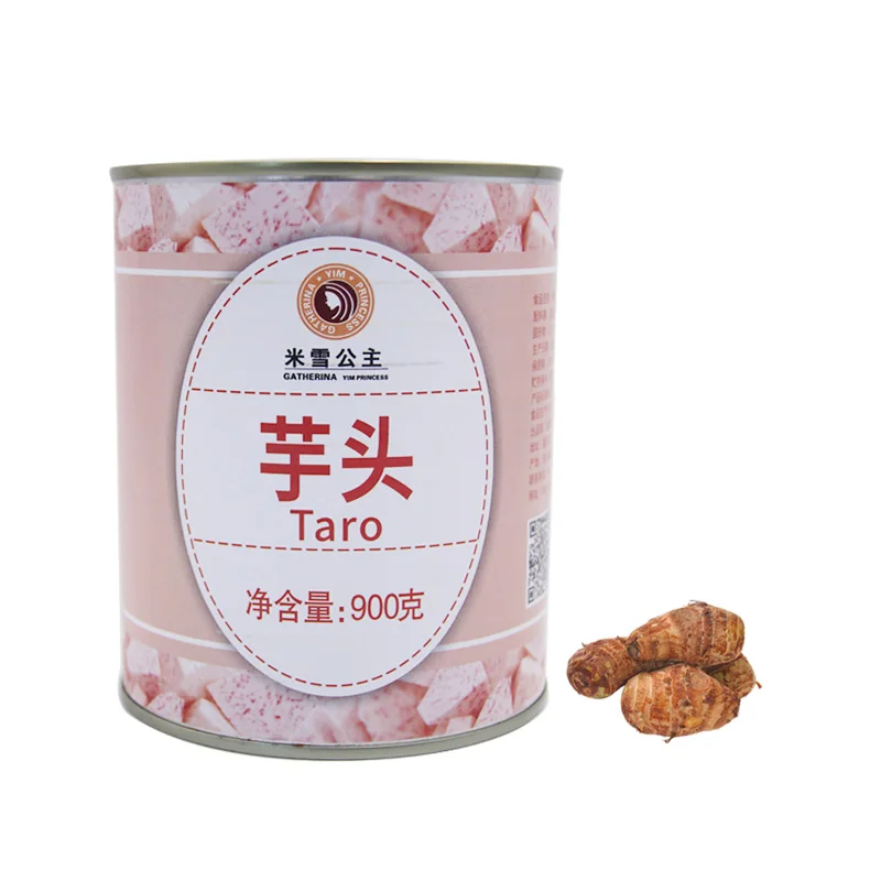 Canned taro 900g Canned grain Vegetables ready to eat instant can food for milk tea bread dessert