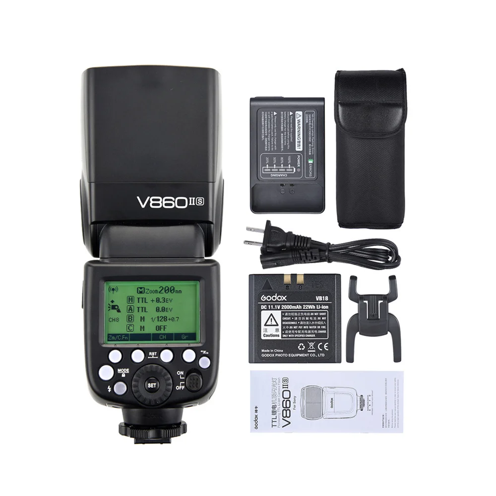  Godox V860II S V860II-C 860II-N V860II-F V860II-O TTL HSS литий-ионная аккумуляторная батарея Вспышка Speedlite для Sony Nikon Canon Olympus