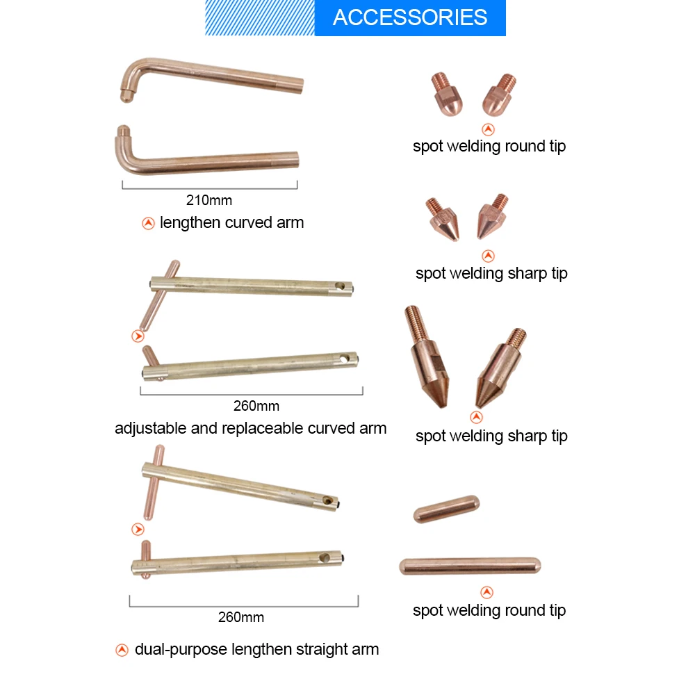 Handheld double sided resistance spot welder metal spot welding machine