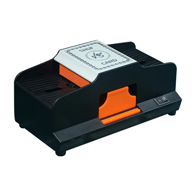 High Quality Casino Poker Card Shuffler Double Use 2 Deck Plastic Electric Automatic Machine Deluxe Playing Card Shoes Supplier