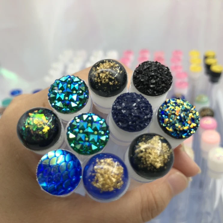 Empty Spoolie Tube Lash Brush Tube Crystal Independent Tube Brushes Private label Diamond Eyelashes Lashes Mascara Brush