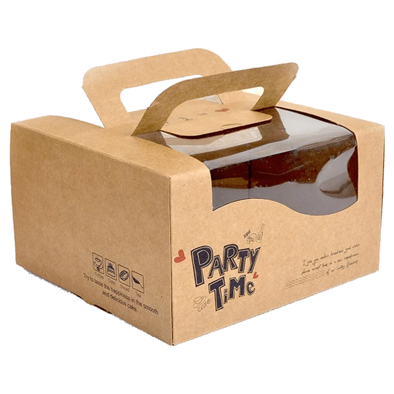 Custom Foldable Gift Box With Handle Food Cookie Box Packaging Bakery Cake Small Candy Donut Gable Food Packaging Boxes