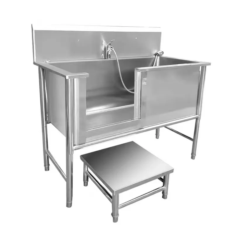 Manufacture Medical Dog Grooming Bath Tub Stainless Steel Bathtub For Pets
