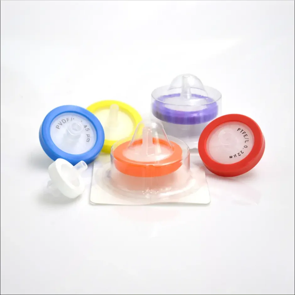 Hot Sale 13mm 0.45um Sterile Syringe Filters PTFE/PVDF/PES/MCE/NYLON/PP/CA Filters HPLC