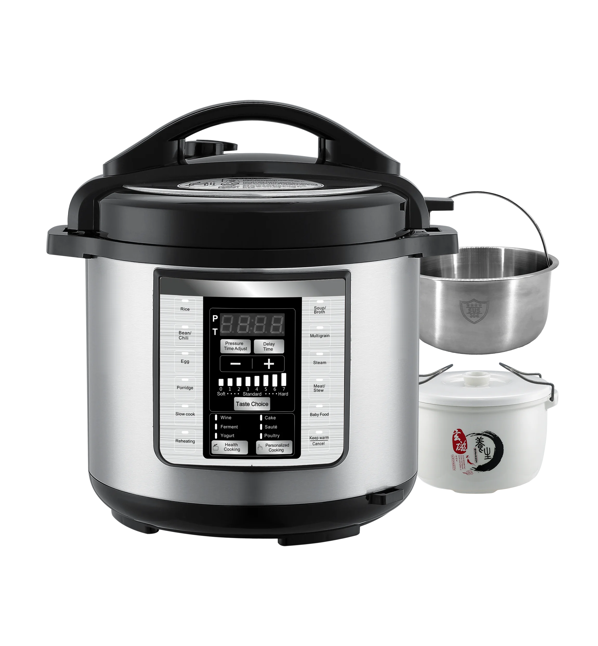 6Qt 220V Household Appliances Accessories Included 24-Hour Preset Programmable Multi Cooker Electric Pressure Cooker
