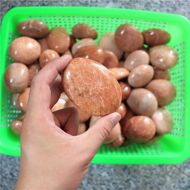 Fast shipping natural worry stones quartz crystal palm stones