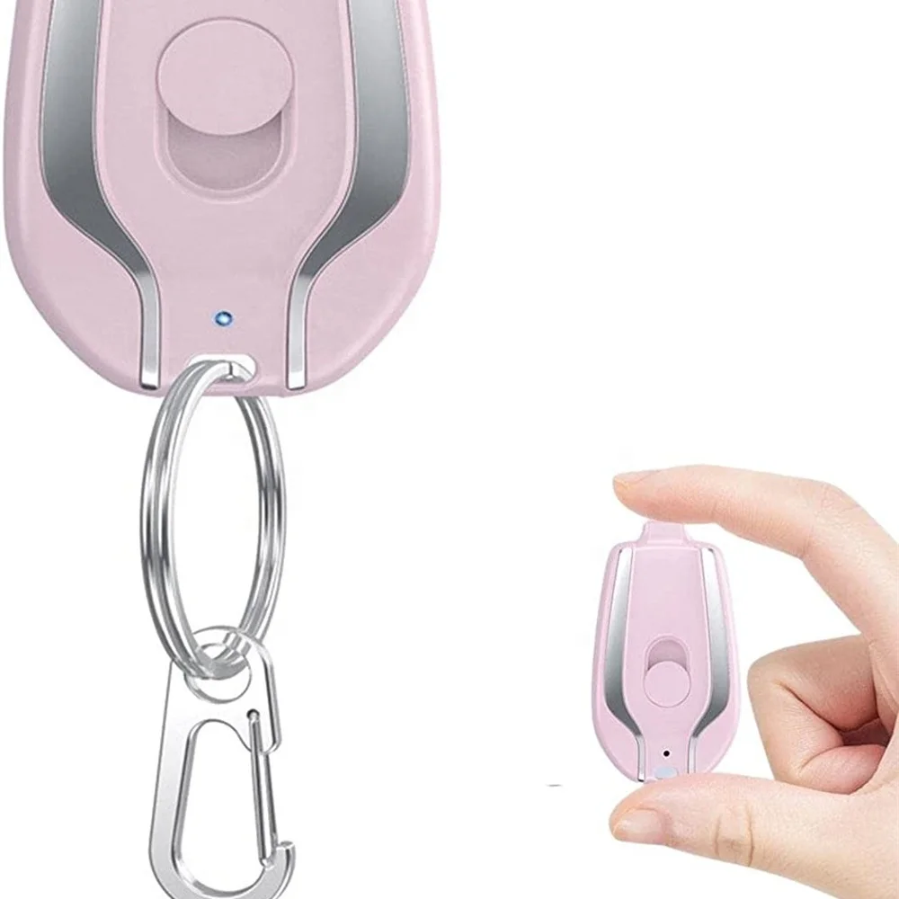 Custom Logo Advertising Mini Power Bank Keychain with Charger for Android Phone Mini Power Bank Power Emergency Pod For Giveaway