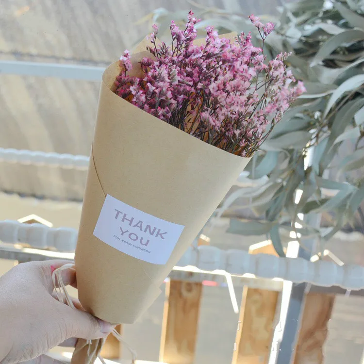  20 листов/пакет 50*70 см переработанная коричневая крафт-оберточная бумага для упаковки подарков и цветочного клатча