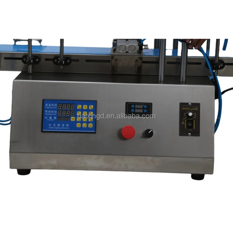 High Quality Automatic Engine Oil Screw Round Glass Bottle Cork Press Machine Capping Machines With Conveyor With Huge Discount