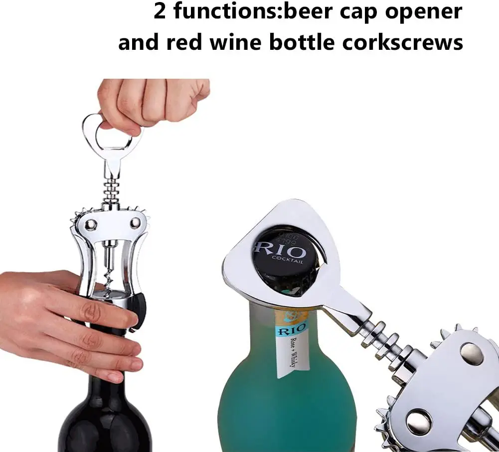 Wine Opener, Premium Multifunctional Wing Corkscrew Wine Bottle Opener, Luxury Waiter Corkscrew for Wine Enthusiast Waiters