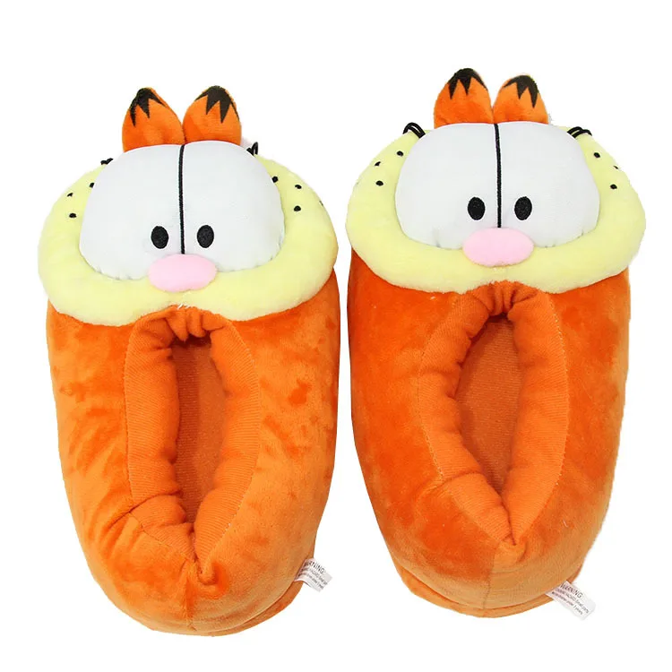 Home winter warm shoes animation Garfield plush slippers cartoon cute orange cat