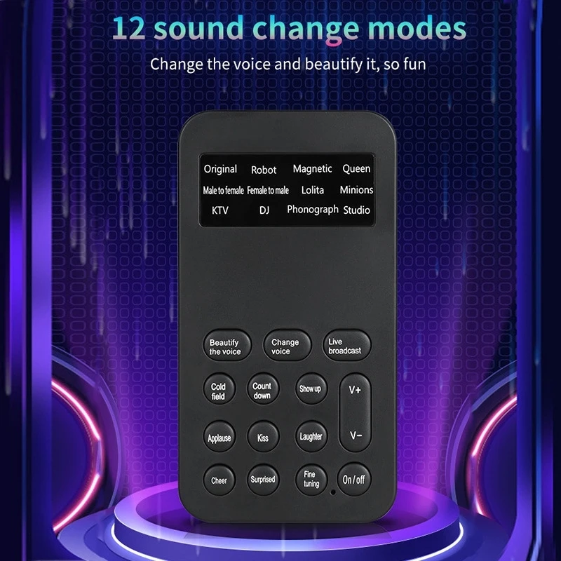 Dropshipping Customized Logo Universal Mini Sound Card Voice Changer For Mobile Phones And Computers