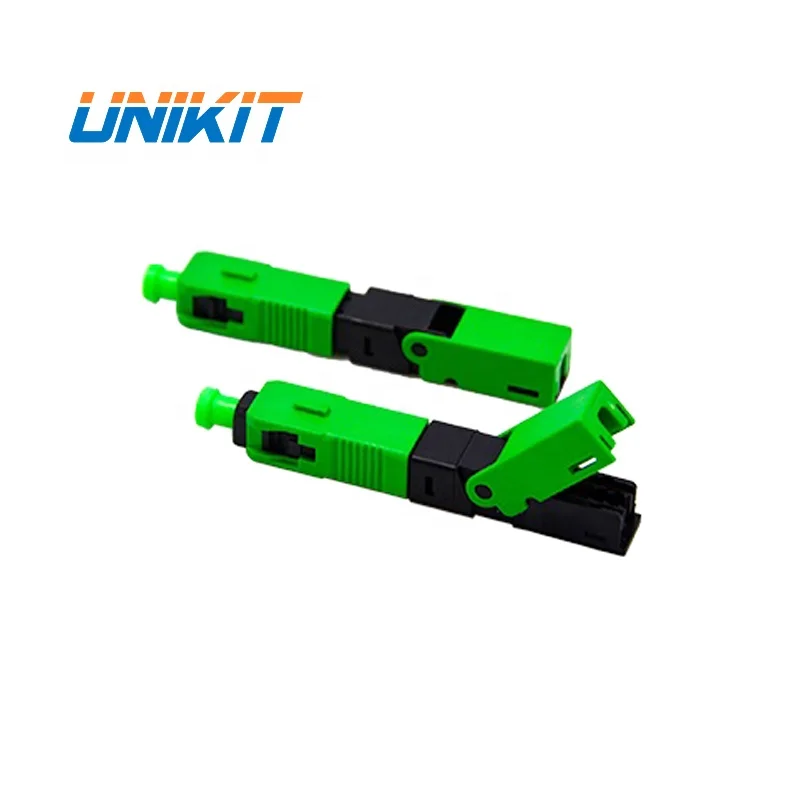 FTTH Solution Products SC APC/UPC Butterfly Drop Cable Optical Passive Components SC APC ESC250P Fiber Optic Fast Connector
