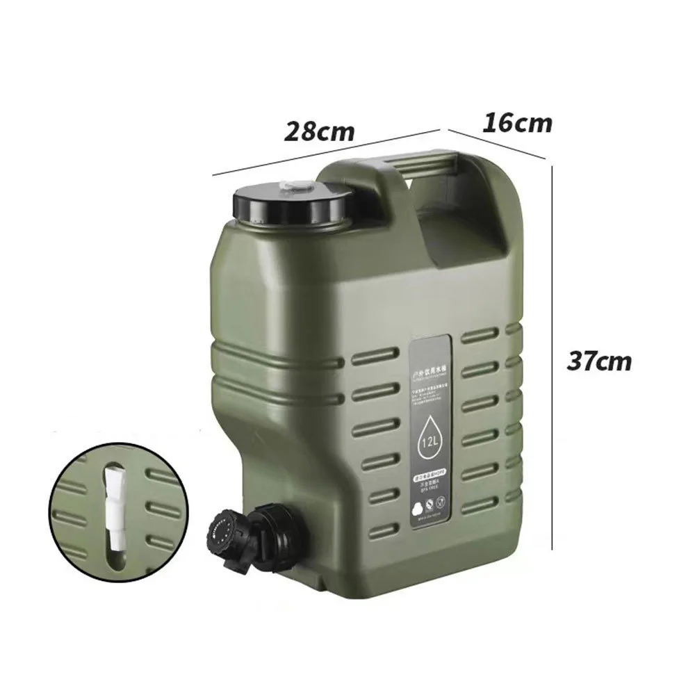 outdoor water storage 10L 12L 18L 20L PE water container with faucet for hiking picnic BBQ camping water storage jug