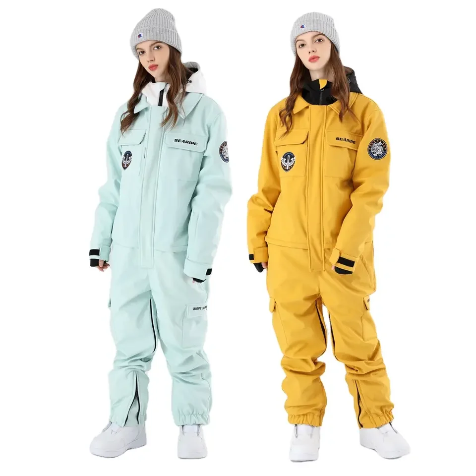 AQTQ Custom  winter  women waterproof ski jackets  one piece ski suit