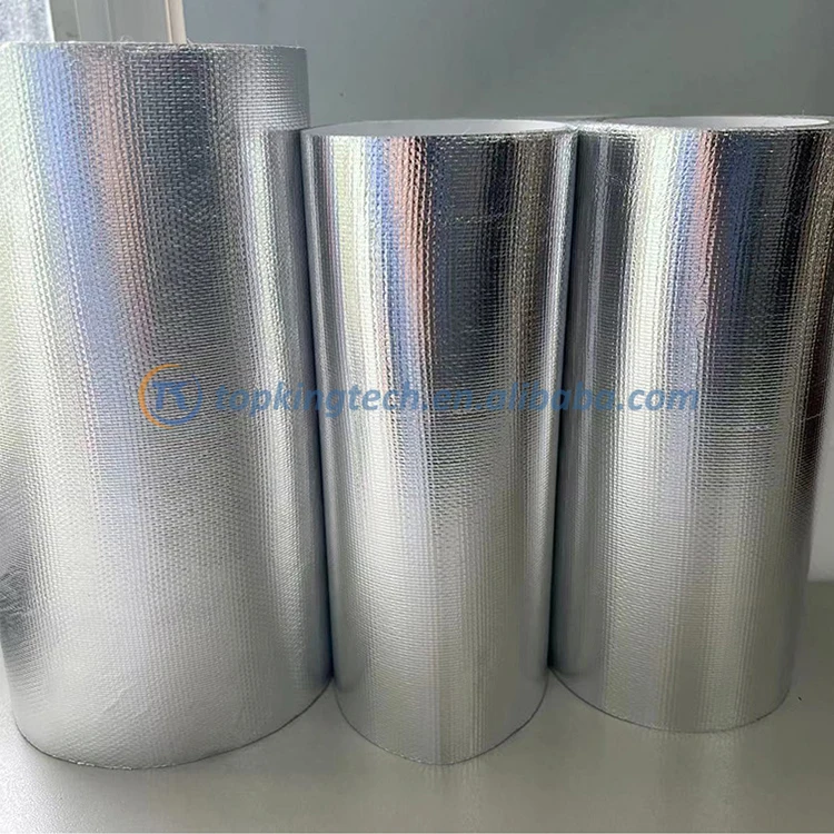 Industrial & Home Use Heat-Resistant Self-Adhesive Reinforced Fiberglass Silver Aluminum Foil Tape
