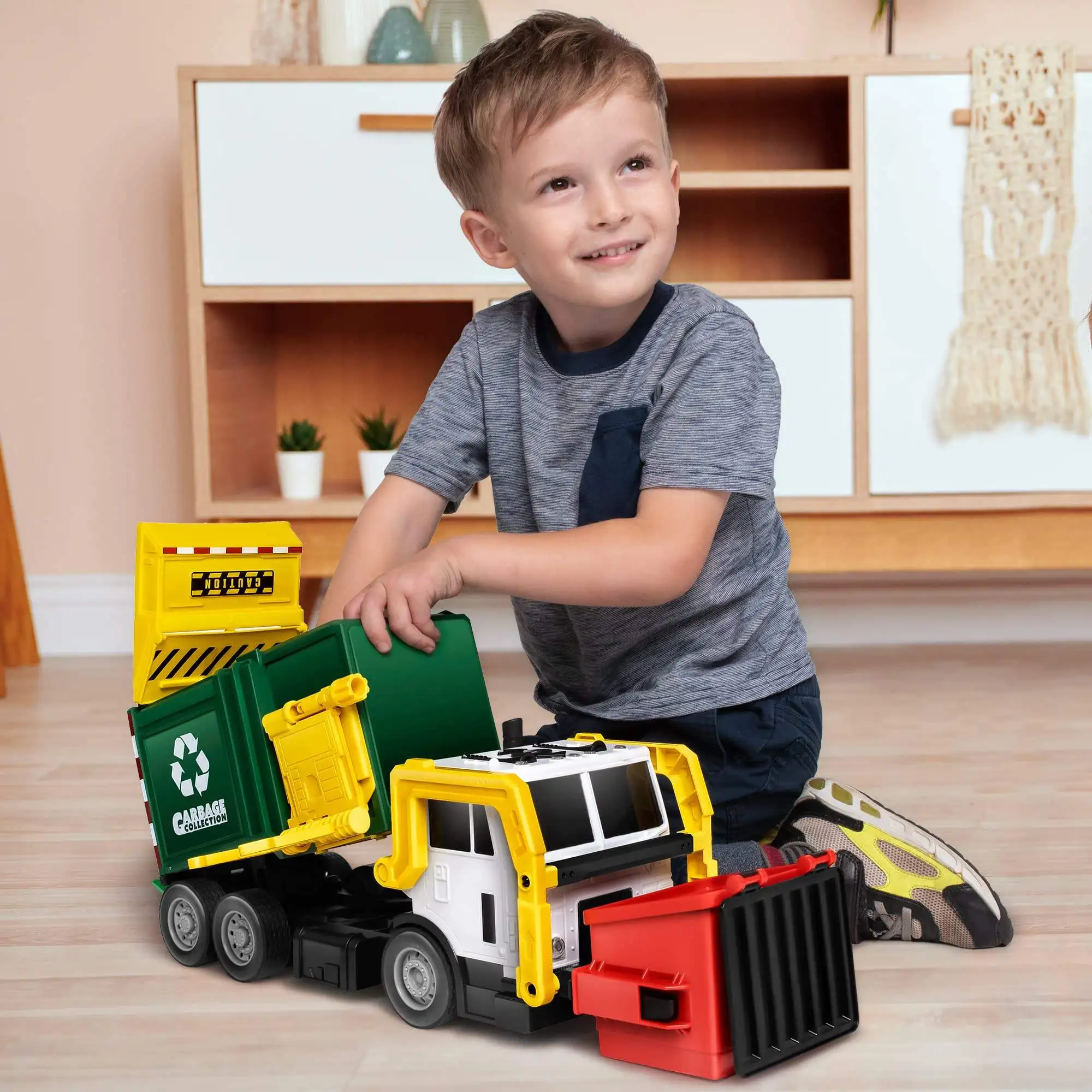 Educational Toys City Garbage Truck Car Model Diecast Garbage Sorting Sanitation Vehicle Car Model Sound and Light Children Toy