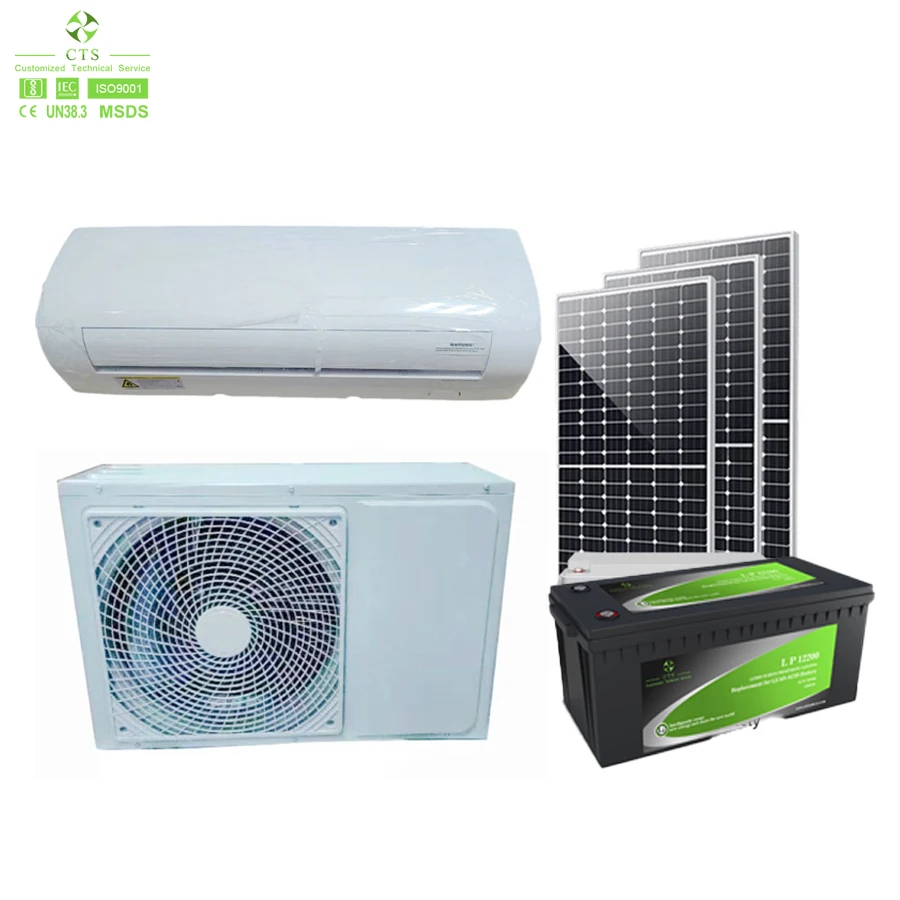 CTS New Green Energy Solar Powered Air Conditioner Off Grid Split Wall Mounted Wholesale Factory for Home Power Saving 18000Btu