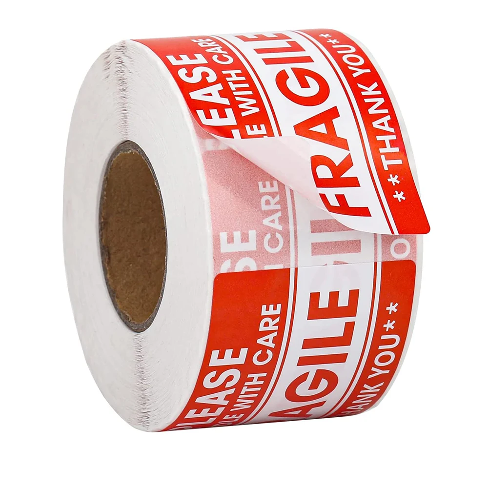 Hot selling very cheap price waterproof adhesive fragile stickers labels for package carton box