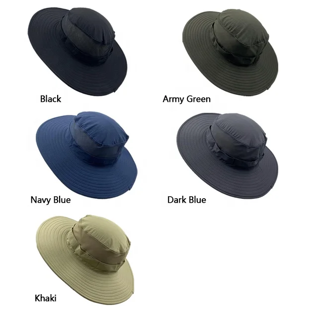 Factory Wholesale custom logo mesh breathable bucket fisherman hat UV Protection sun jungle hat quick dry wide brim bonnie hat