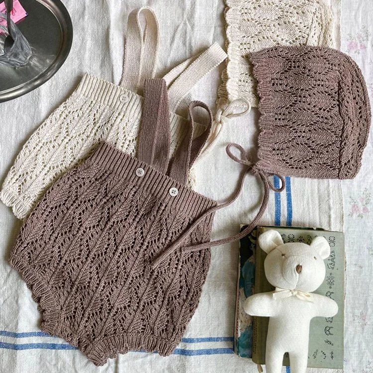 2024 New Design Custom Toddler Newborn Spring Fall Winter Plain Organic Cotton Baby Knit Romper
