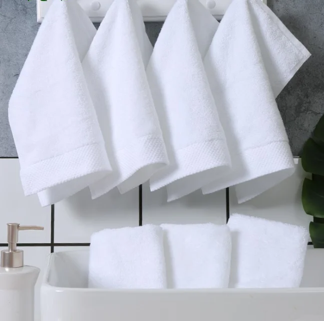 wholesale 100% Cotton hotel towel set 16S 600gsm 3 pieces towels luxury cotton bath white plain weave bath towels