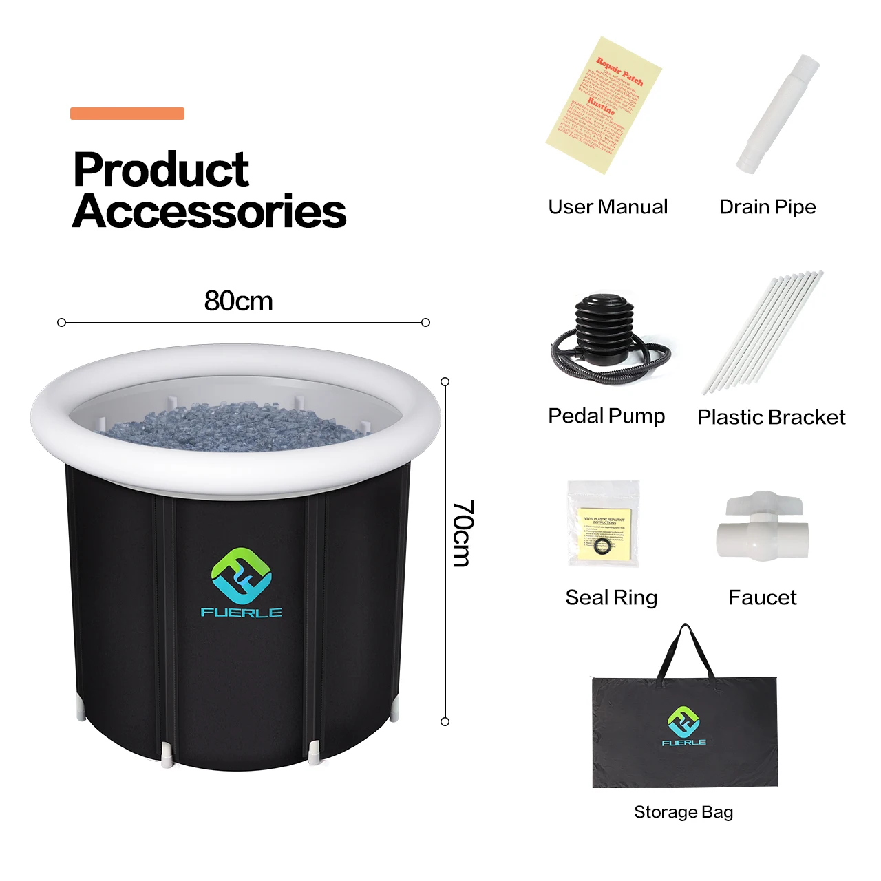 Fuerle portable baths for recovery cold plunge therapy tub portable fitness large ice bath tubs