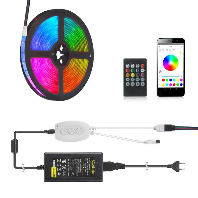 
 5 10 м умная цветная (RGB) rgbic красочные Luces Светодиодные полосы/светодиодные полосы света/) Светодиодная лента с usb-питанием  