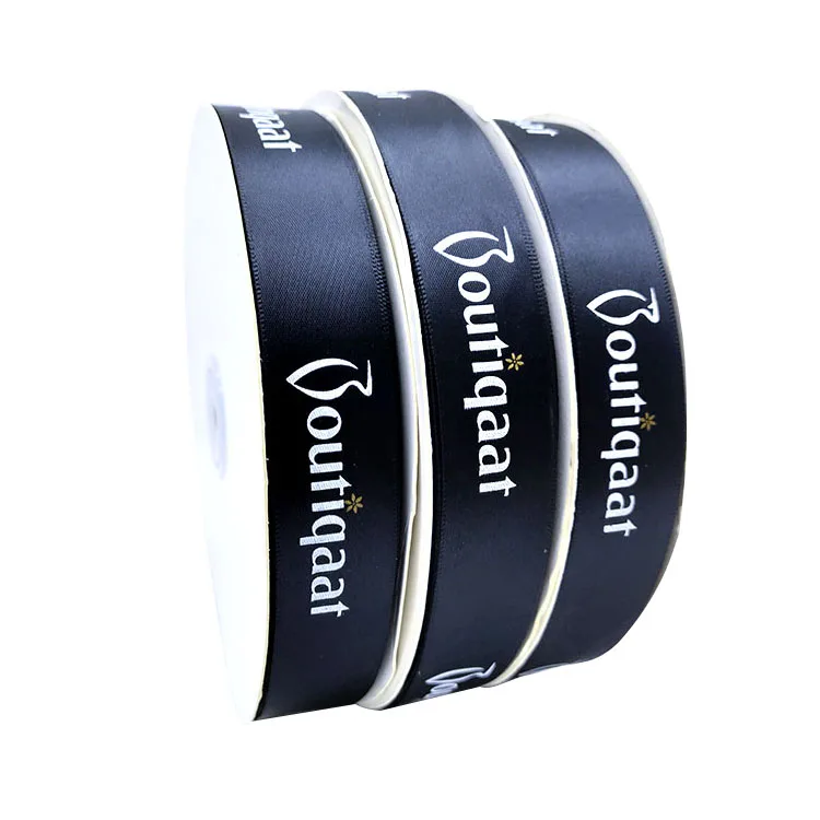 1/8'-3' Width and Ribbons Product Type Printed Logo Satin Ribbon