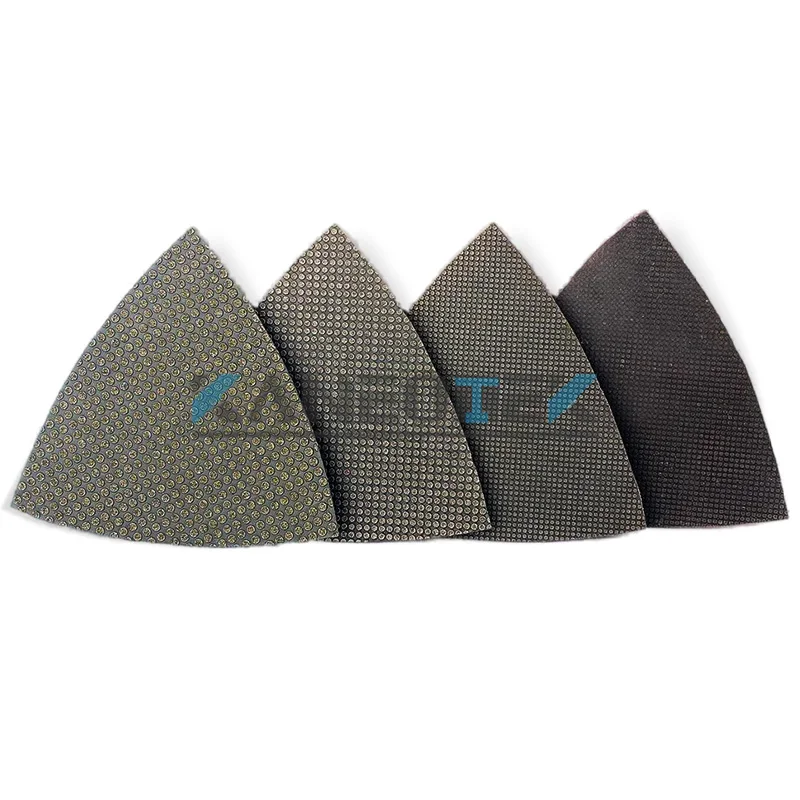 KANEOTEK 7-Steps Electroplated Wet Flexible Triangle Diamond Polishing Pads Corner Grinding For Granite Stone Floor Corner